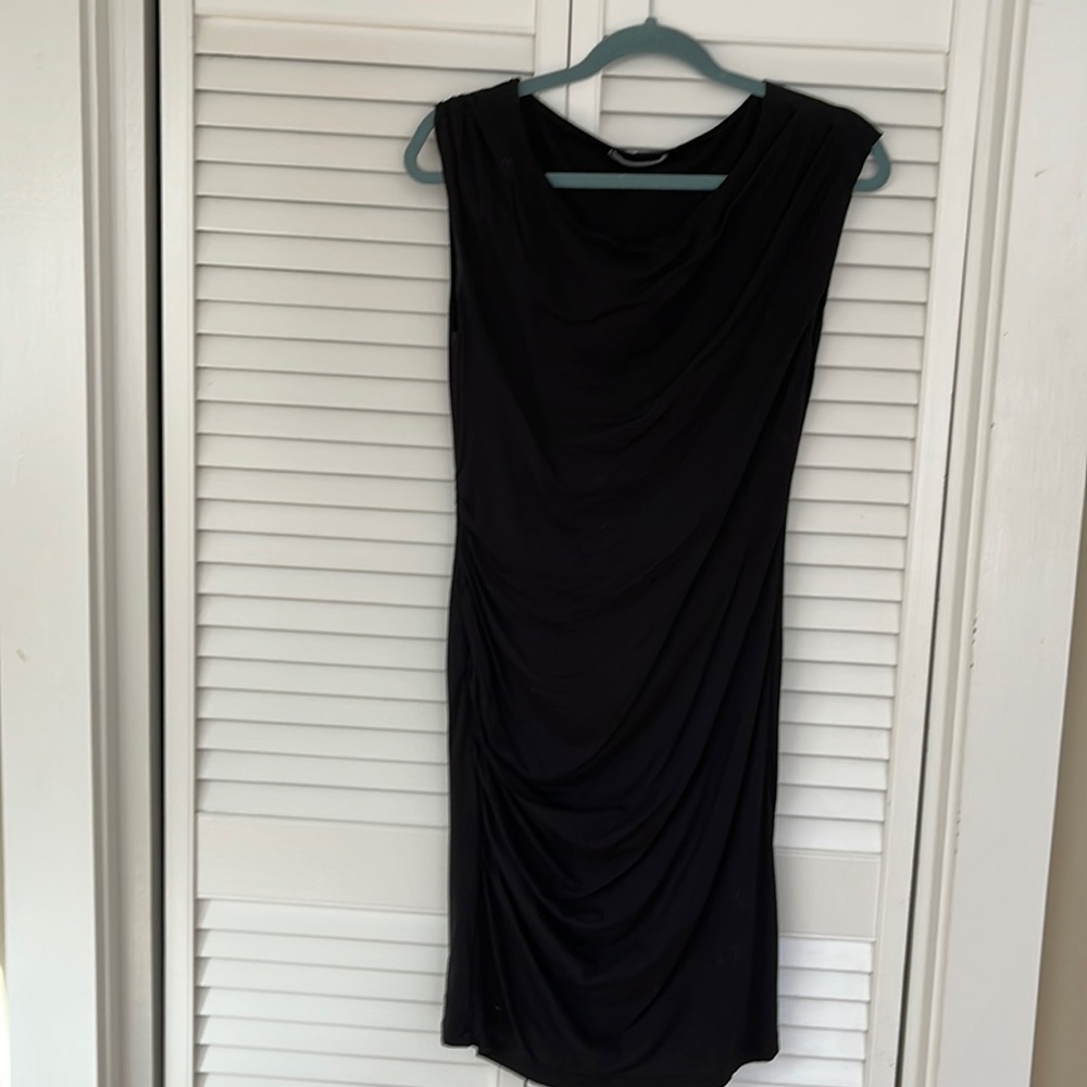 Black draped dress